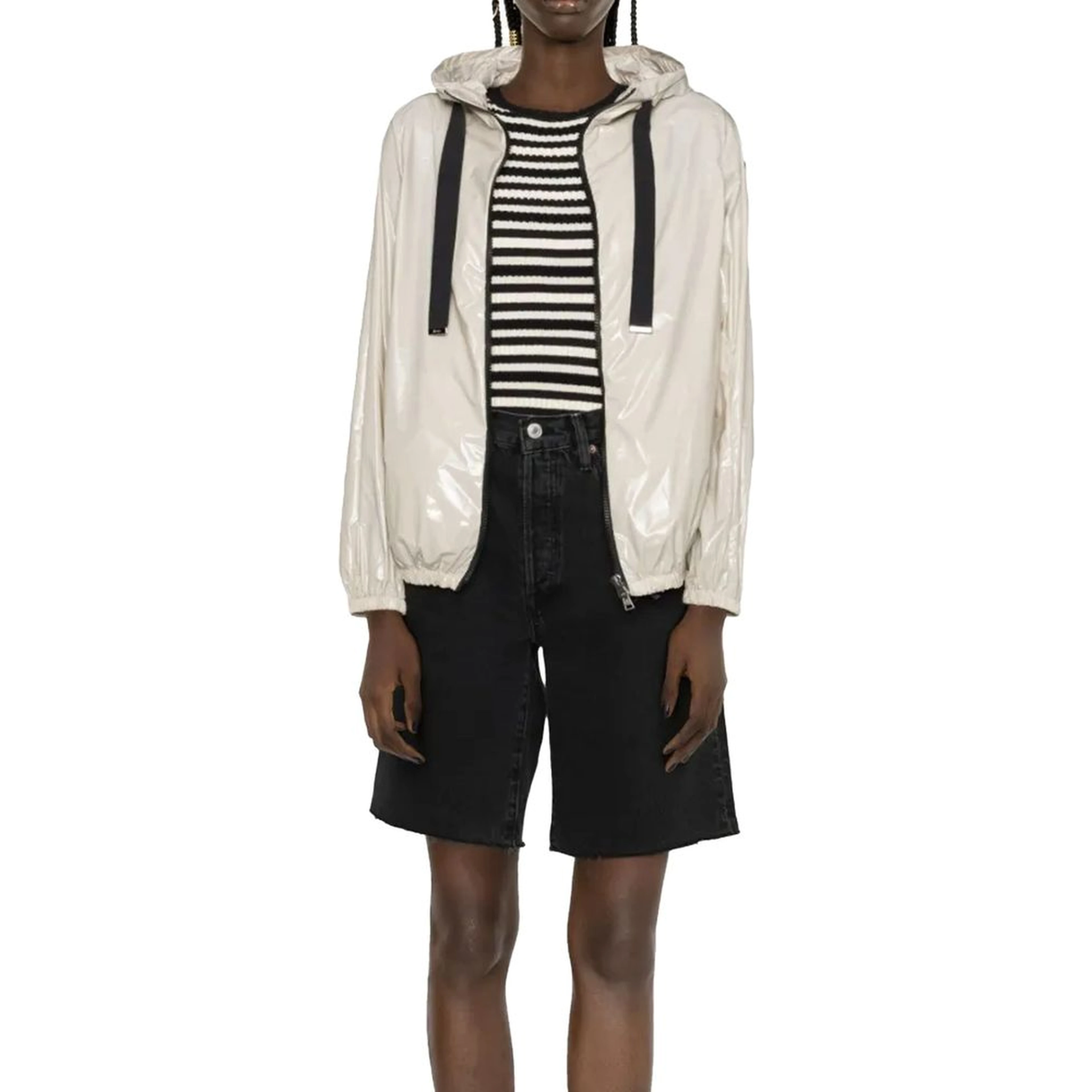 Beige Polyamide Shell Jacket