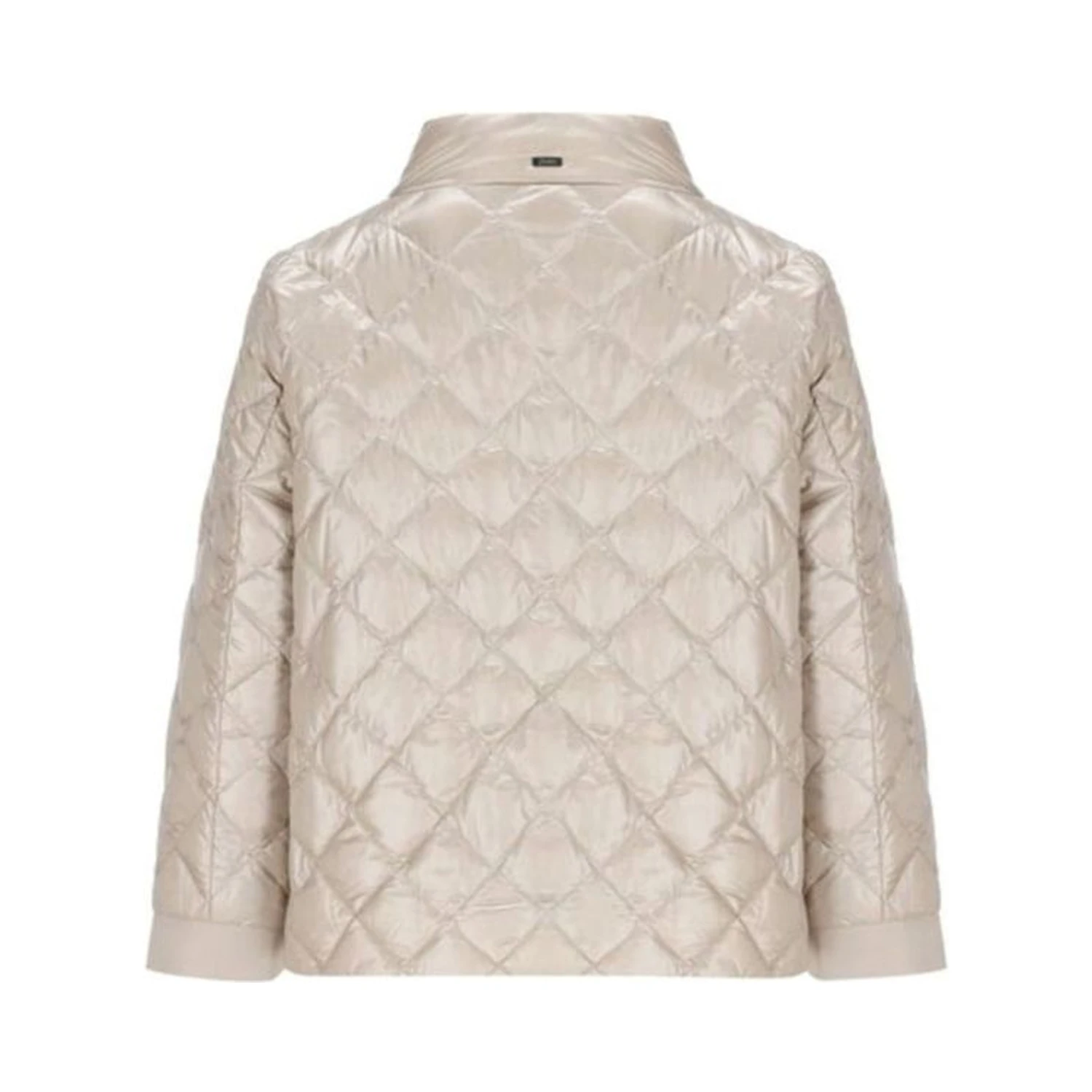 Beige Polyamide Full-Length Jacket