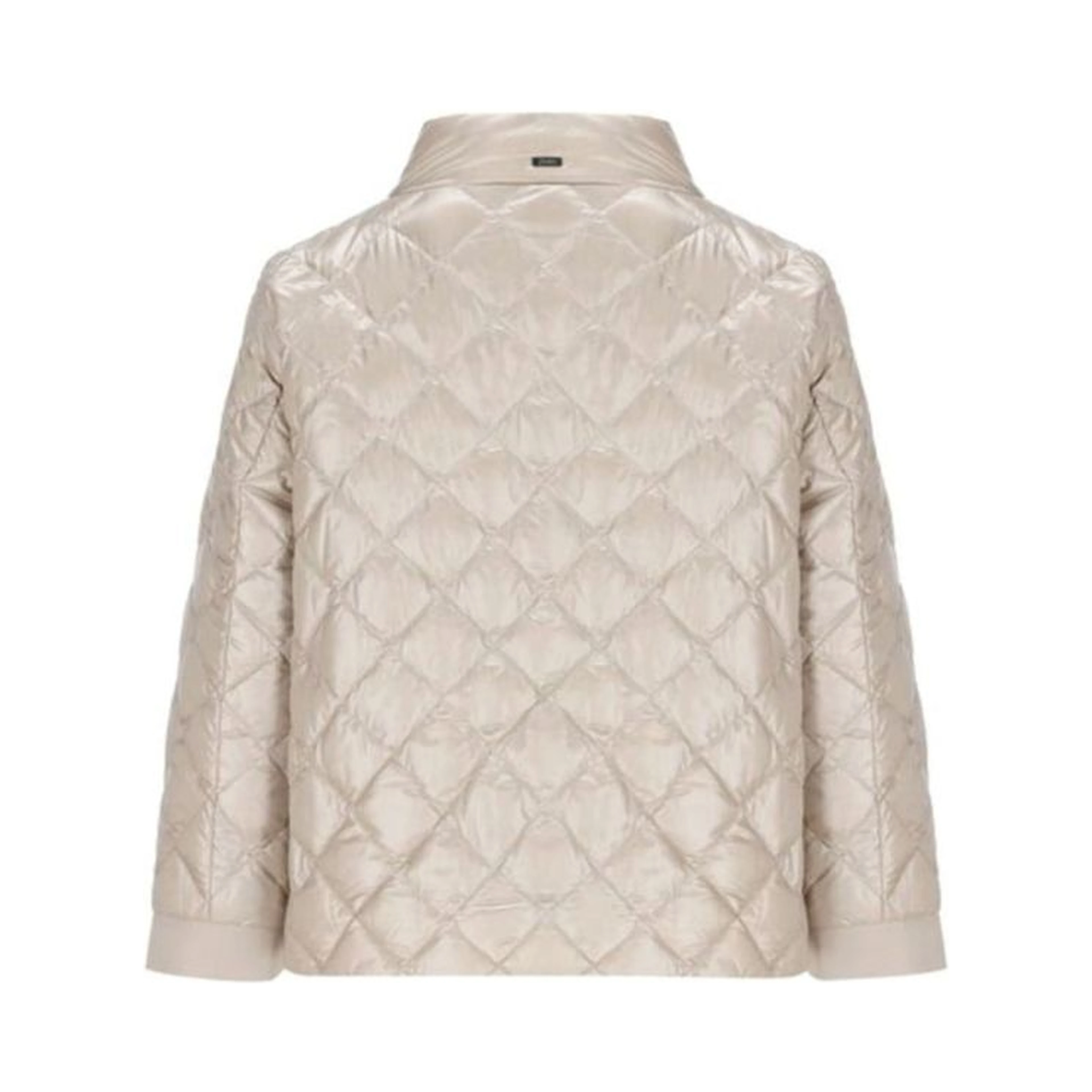 Beige Polyamide Full-Length Jacket