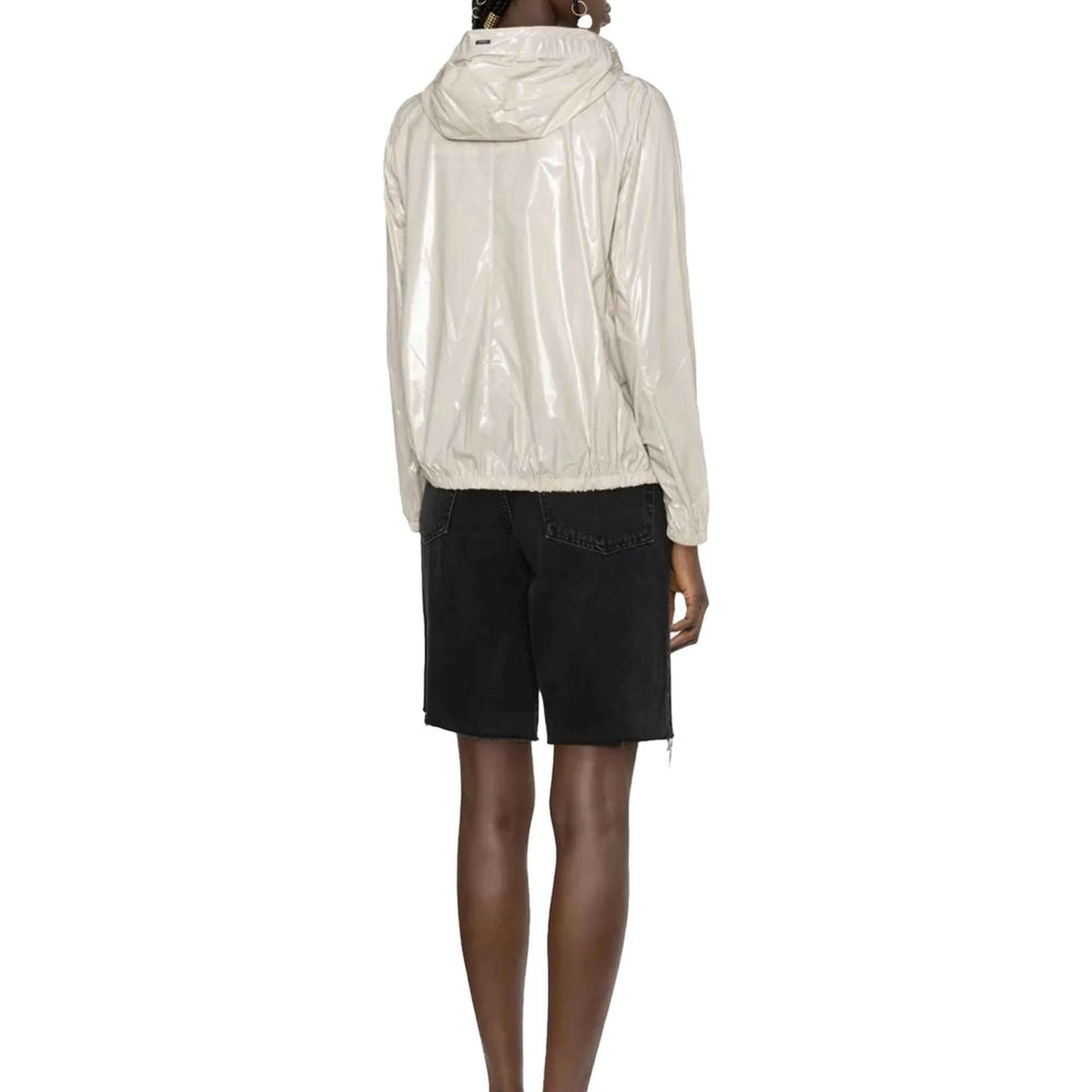 Beige Polyamide Shell Jacket