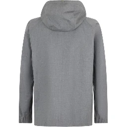 Gray Virgin Wool Shell Jacket