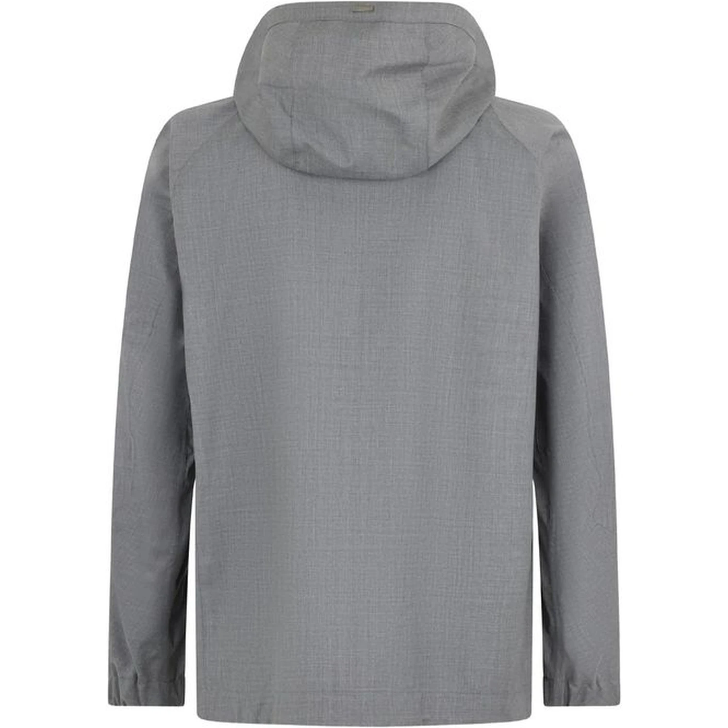 Gray Virgin Wool Shell Jacket