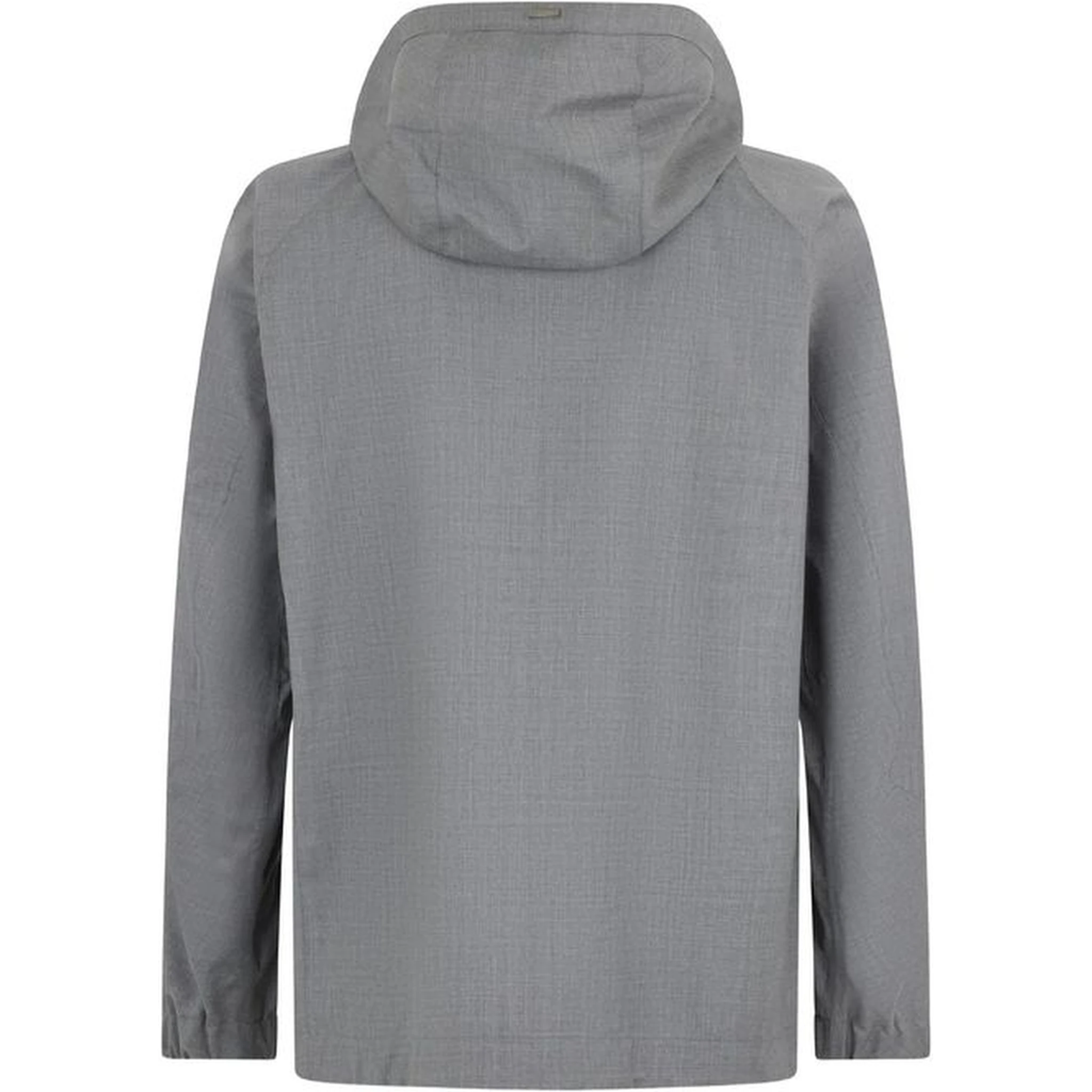 Gray Virgin Wool Shell Jacket