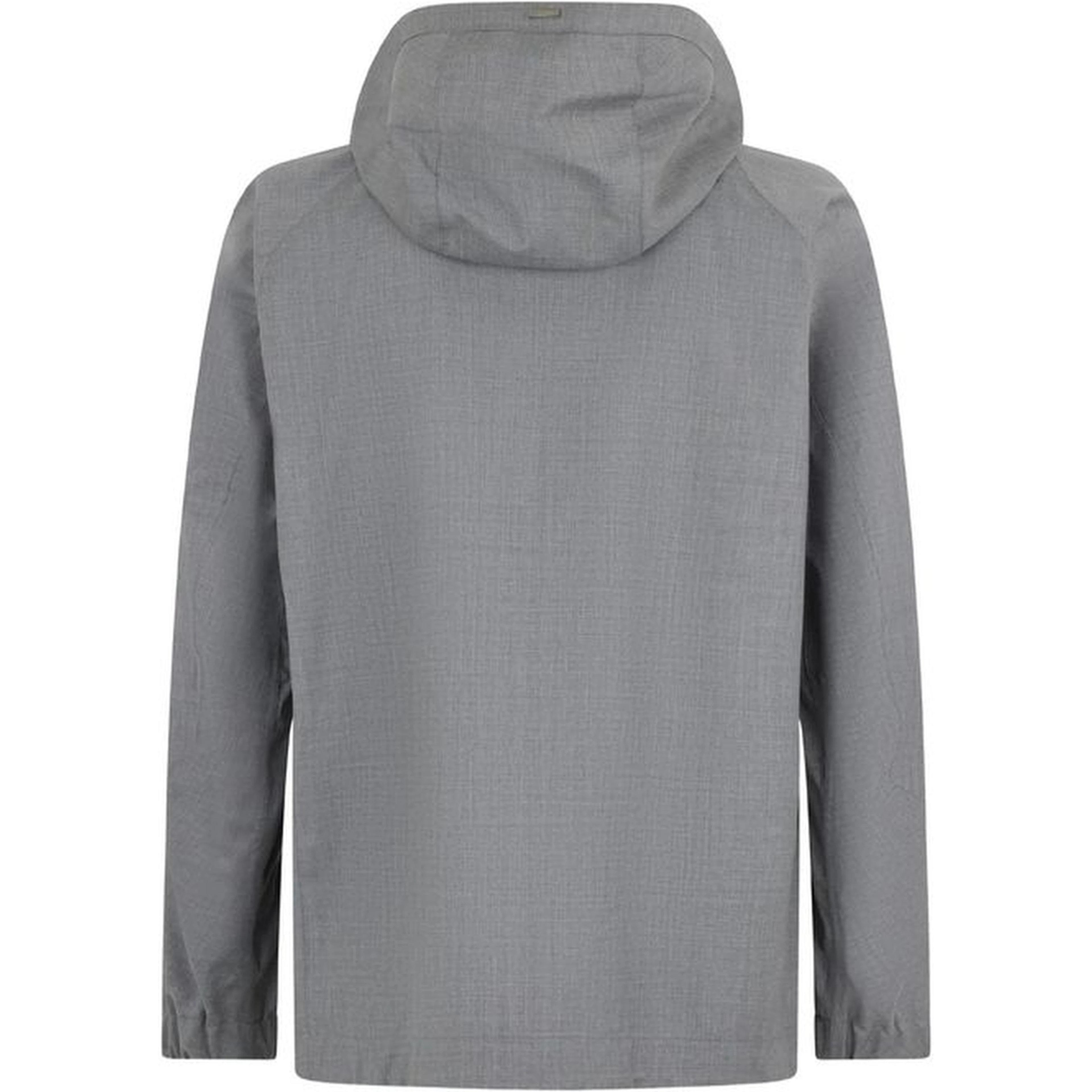 Gray Virgin Wool Shell Jacket