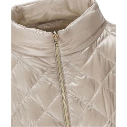 Beige Polyamide Full-Length Jacket