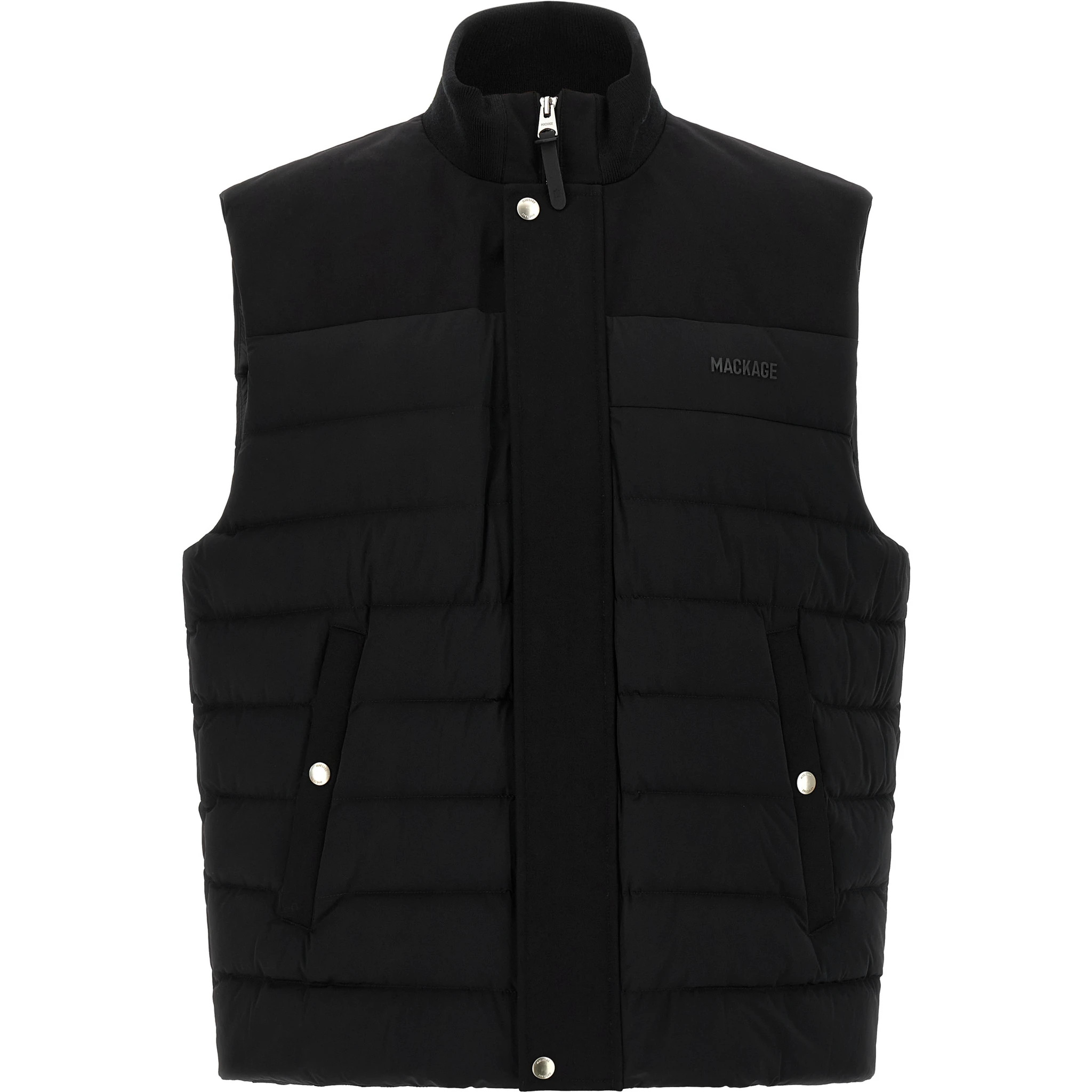 Black Nylon Sleeveless Jacket