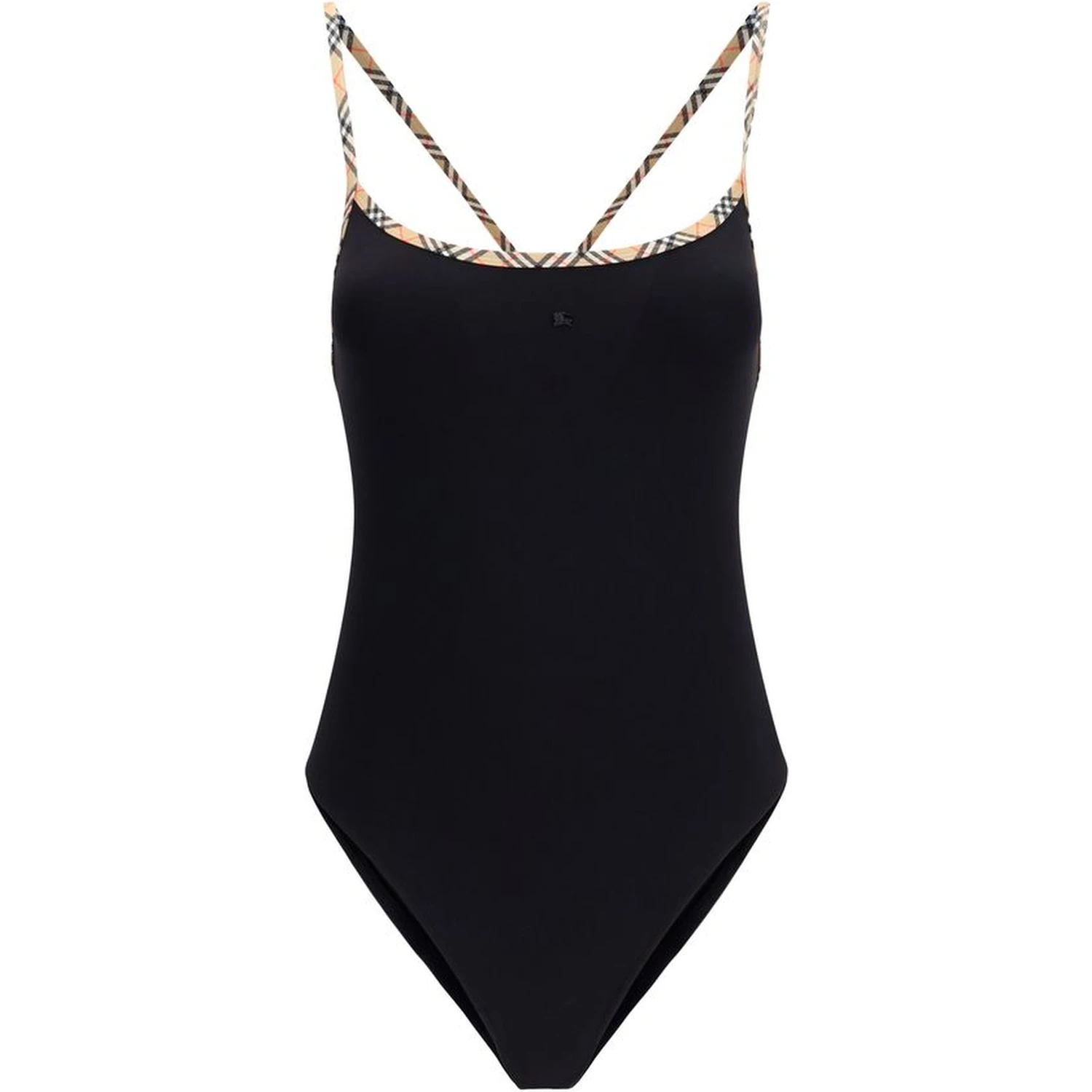 Black Elastane One-Piece Swimsuit
