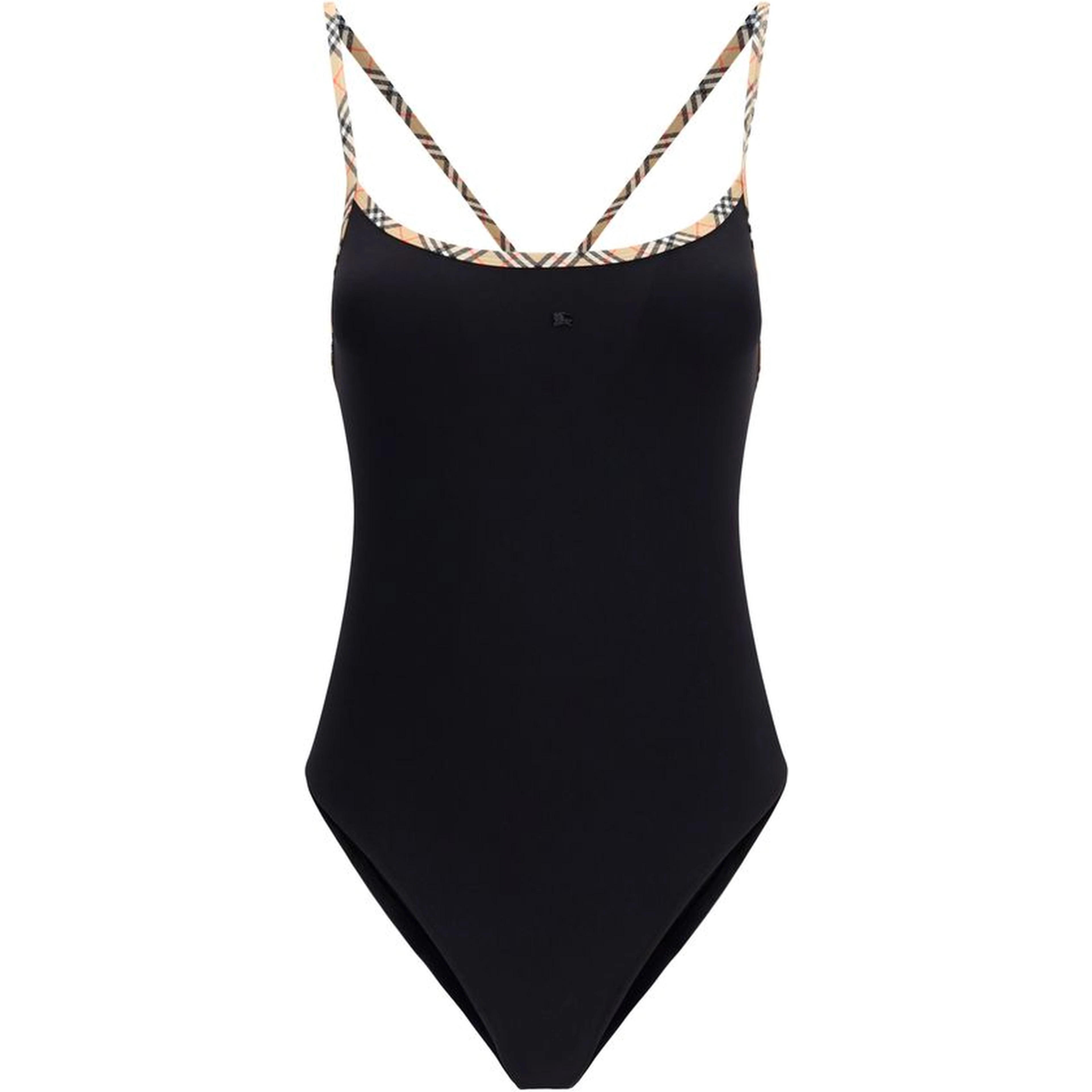 Black Elastane One-Piece Swimsuit