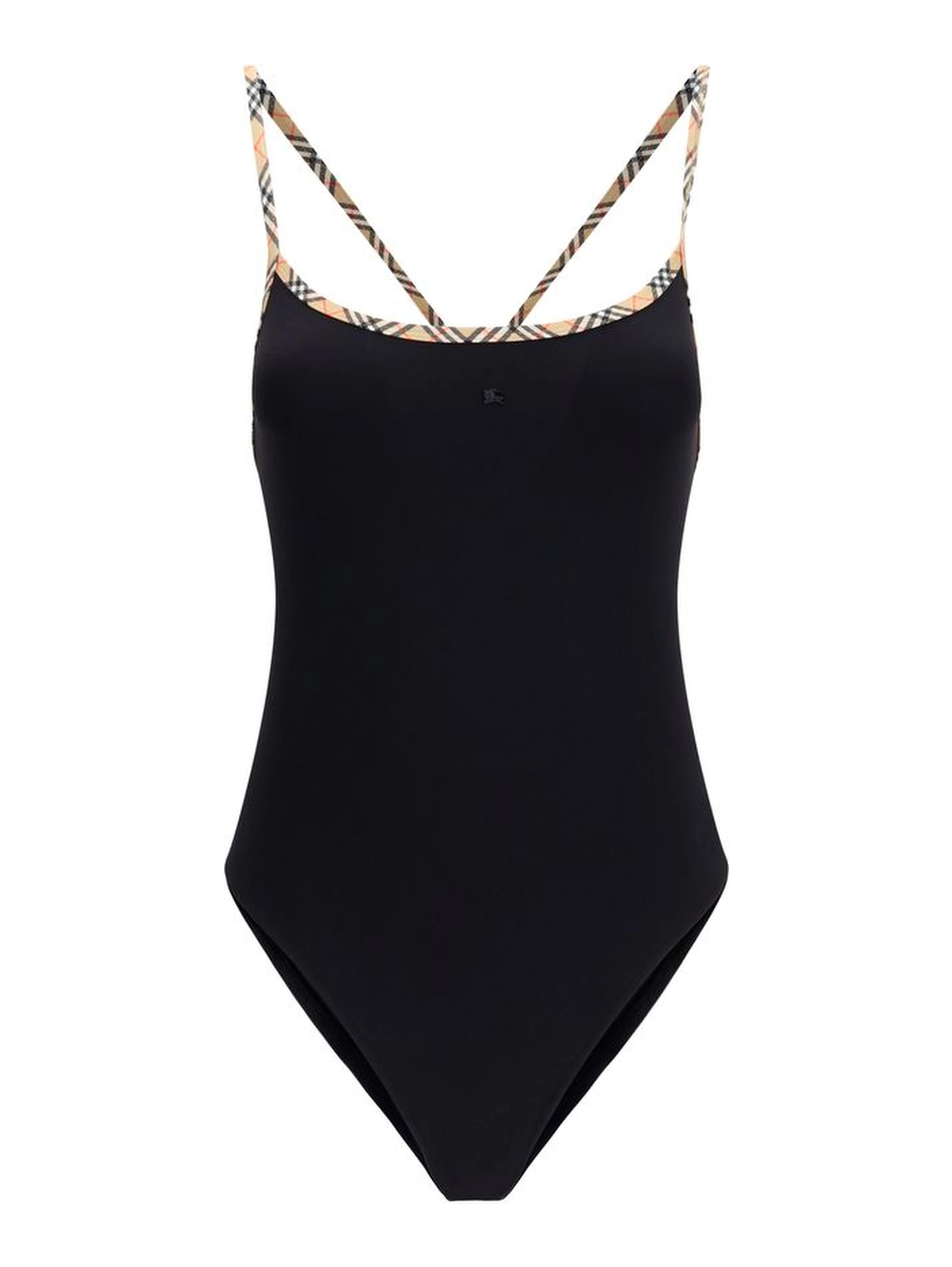Black Elastane One-Piece Swimsuit