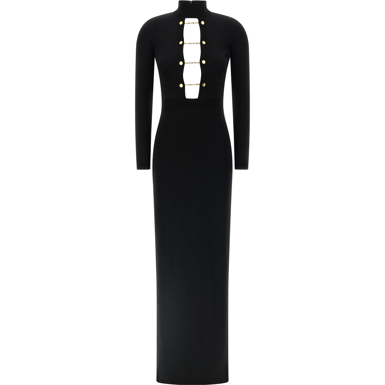 Black Viscose Long Dress