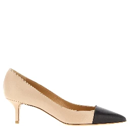 Multicolor Goatskin Mid Heel Pumps