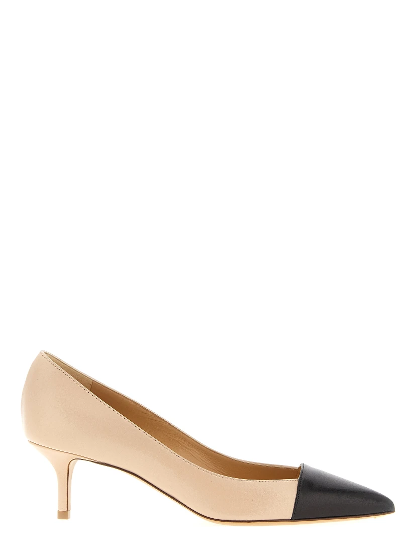 Multicolor Goatskin Mid Heel Pumps