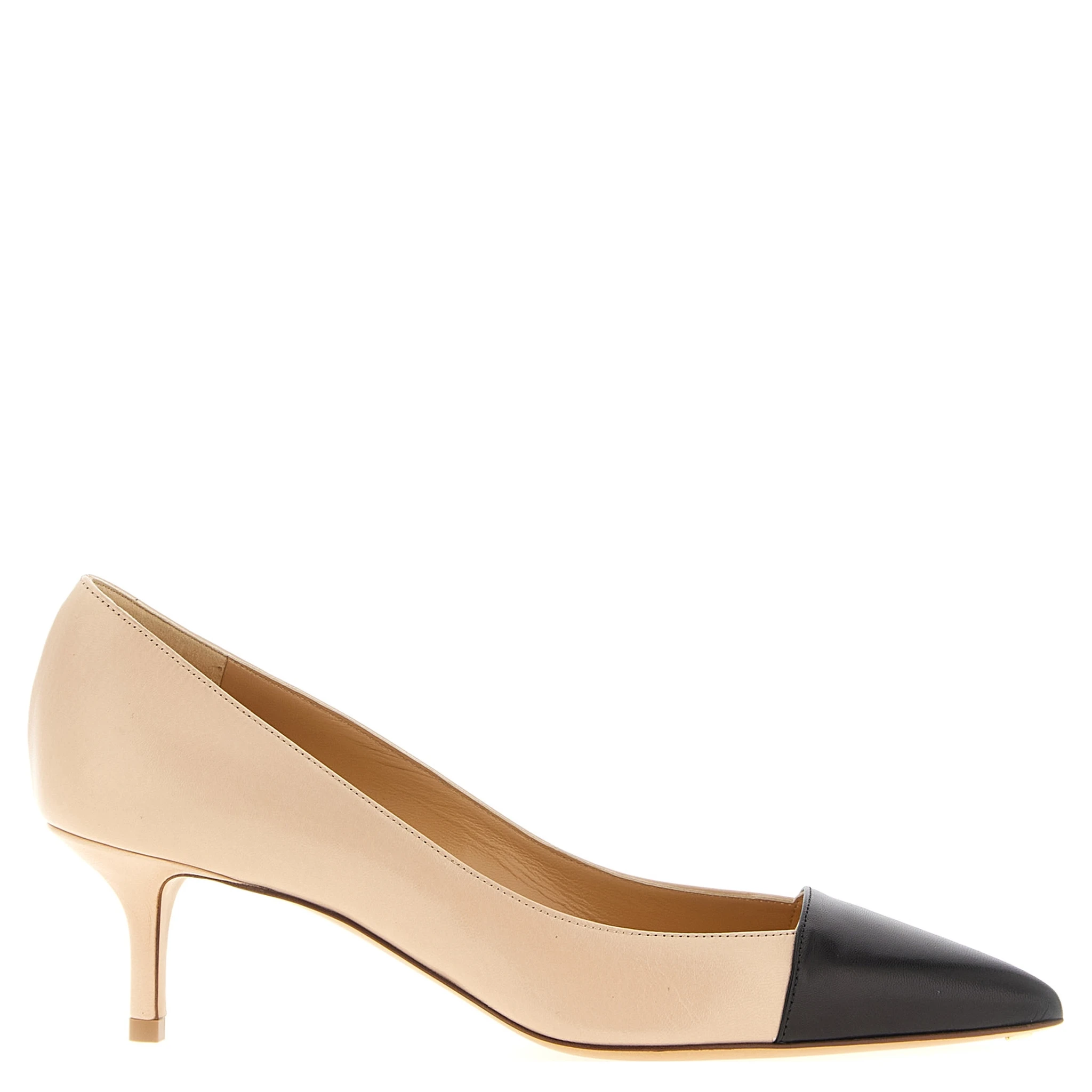 Multicolor Goatskin Mid Heel Pumps