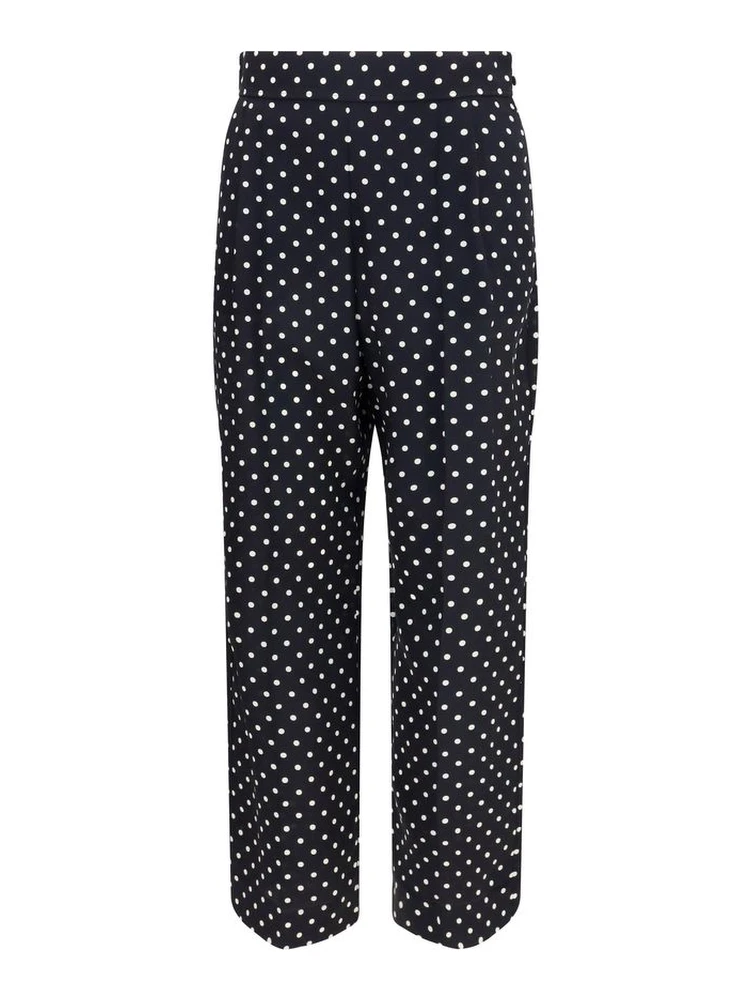 Black Silk Cropped Pants