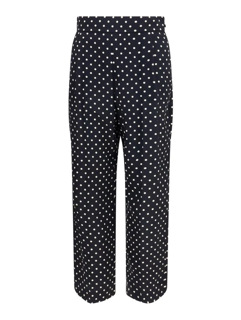 Black Silk Cropped Pants