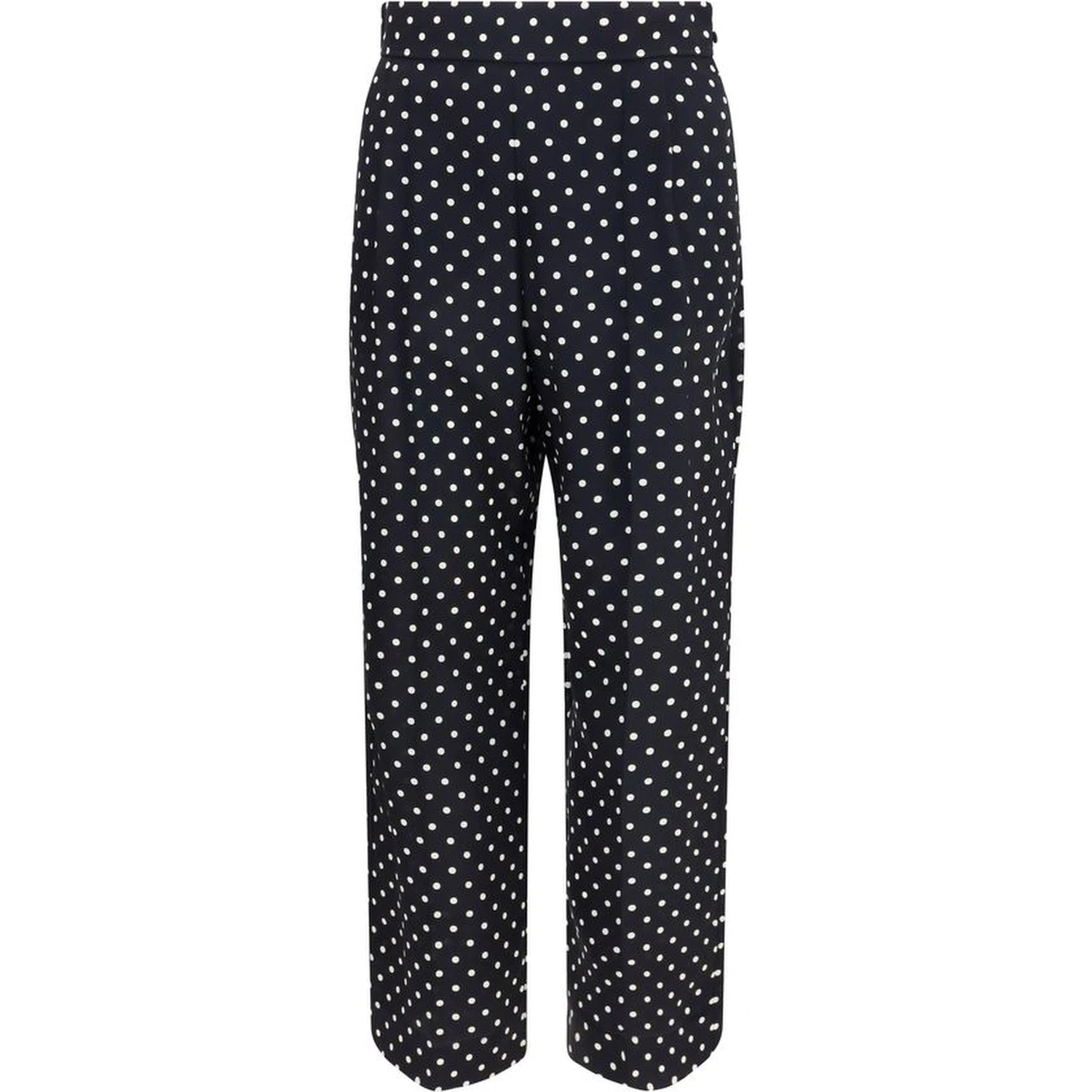 Black Silk Cropped Pants