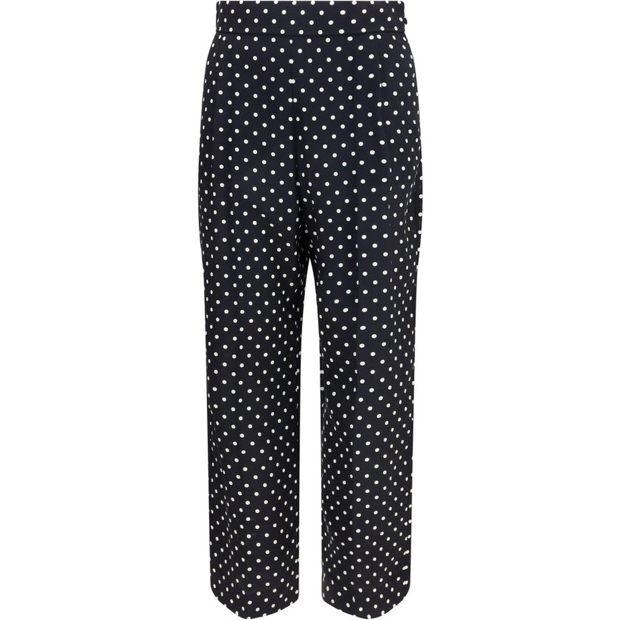 Black Silk Cropped Pants