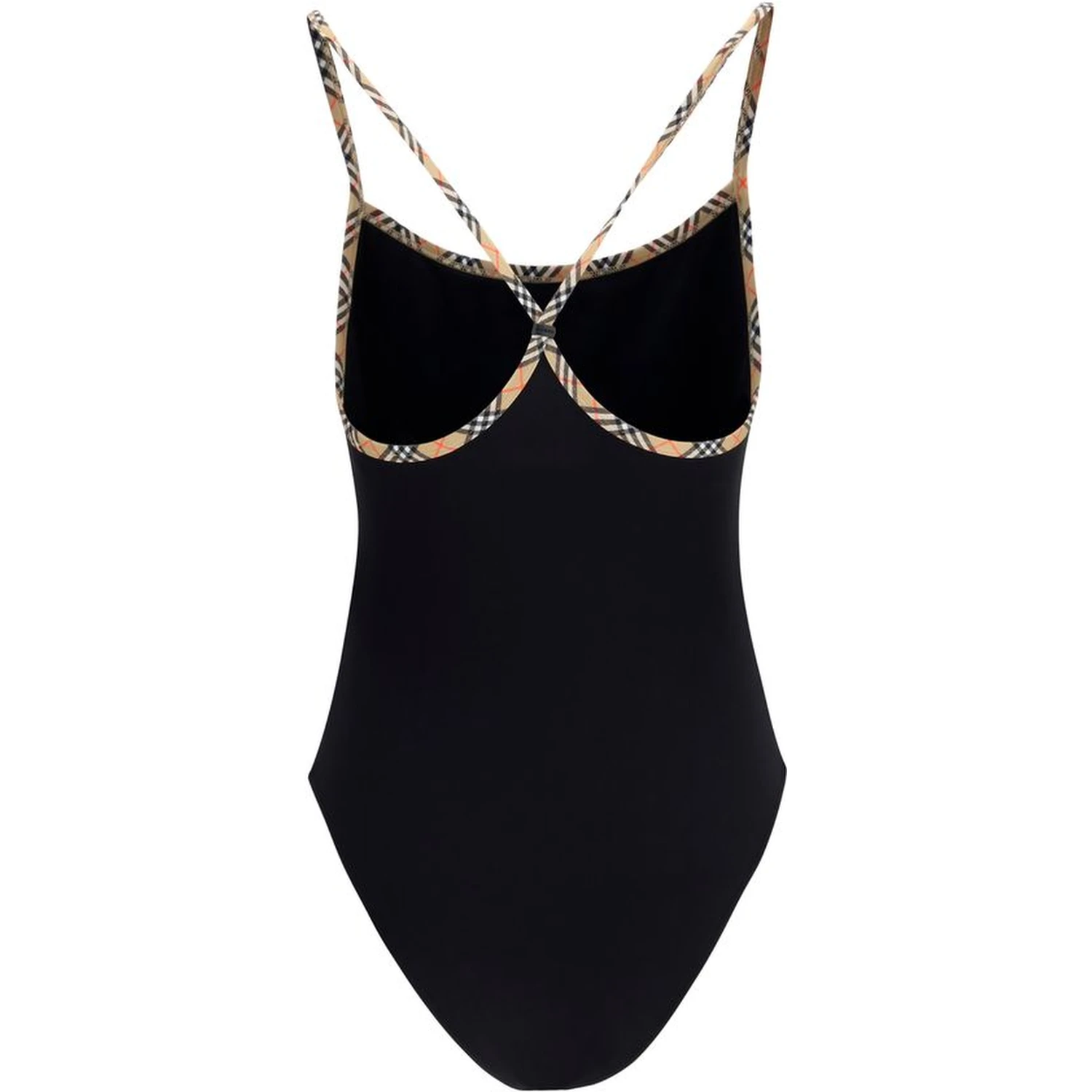 Black Elastane One-Piece Swimsuit