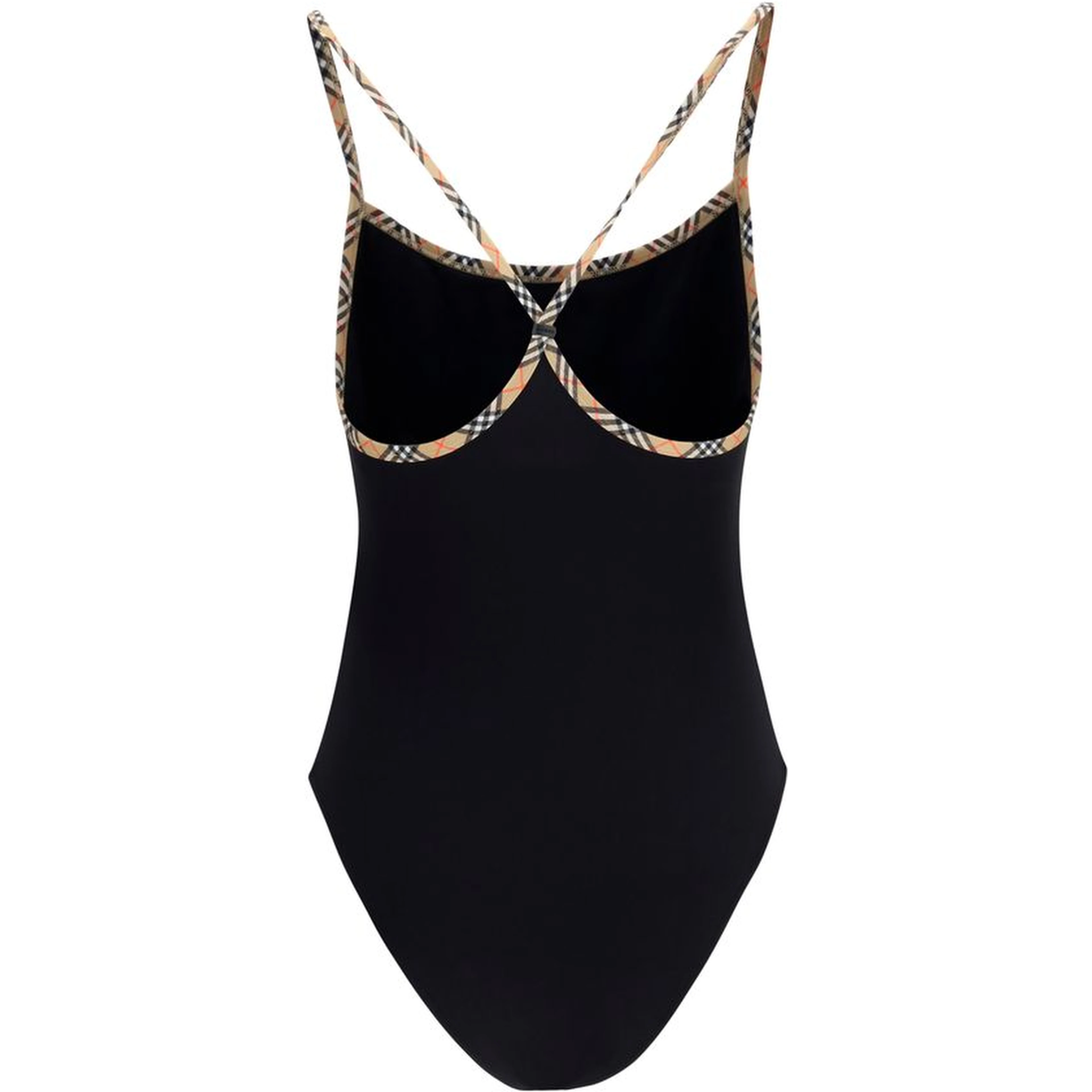 Black Elastane One-Piece Swimsuit