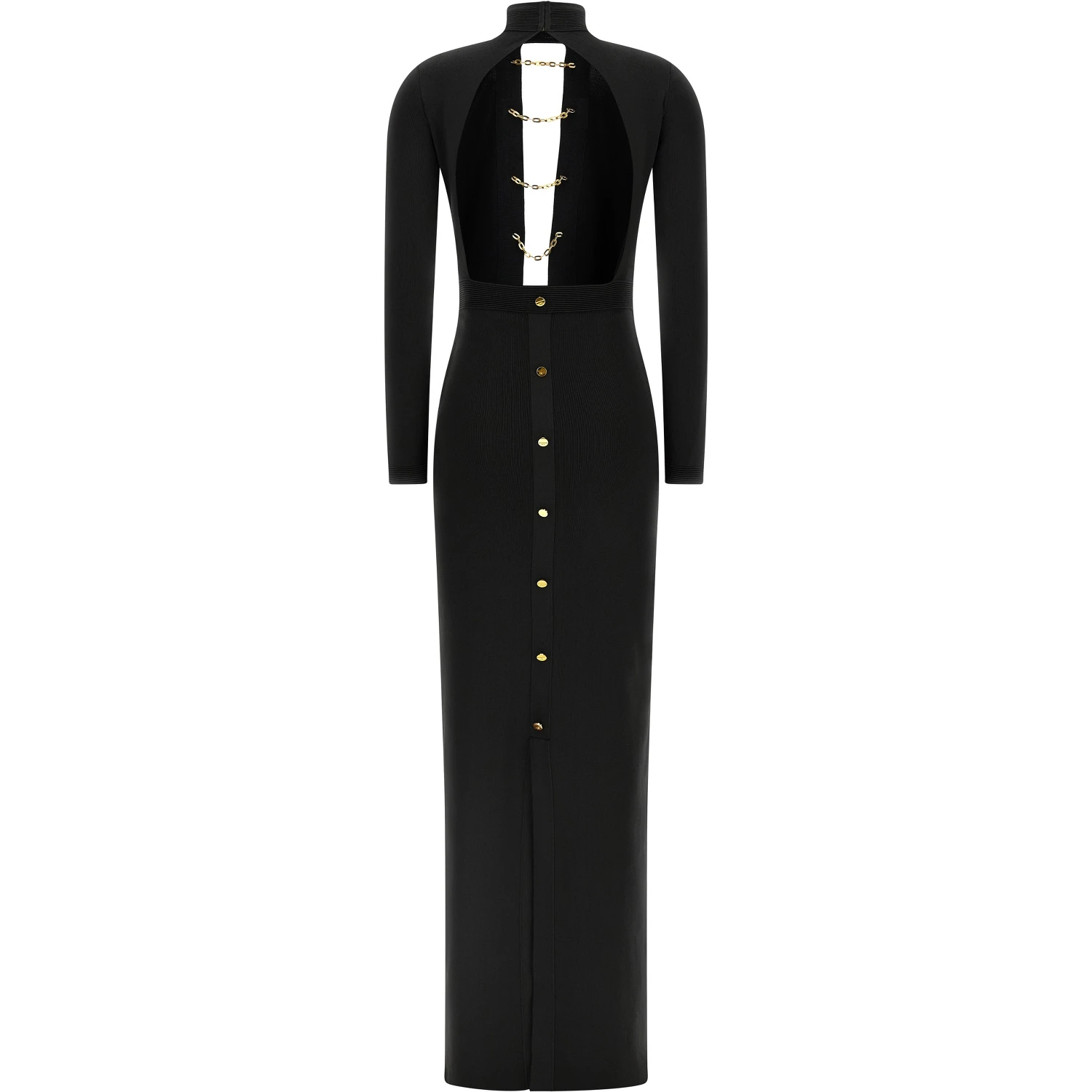 Black Viscose Long Dress