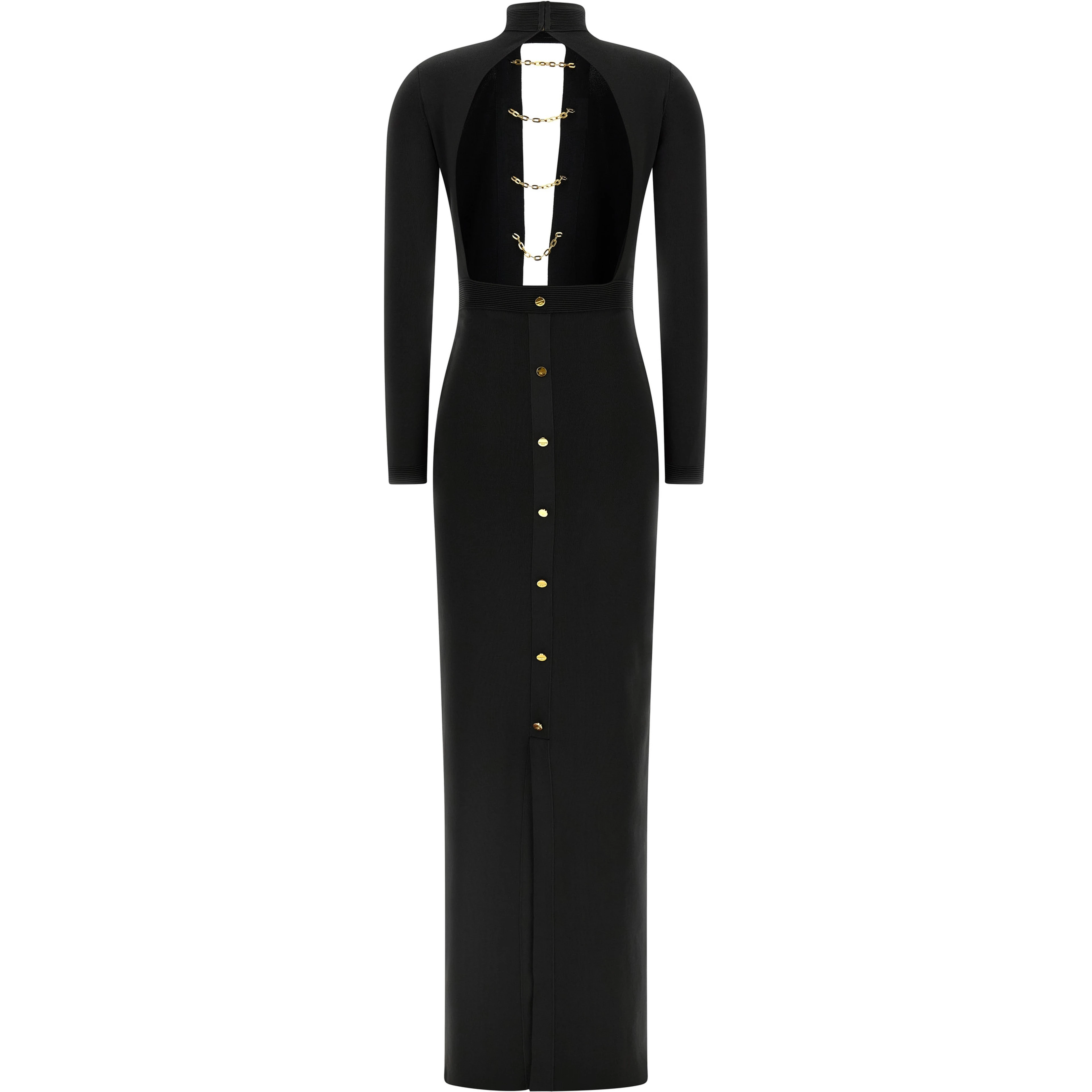 Black Viscose Long Dress