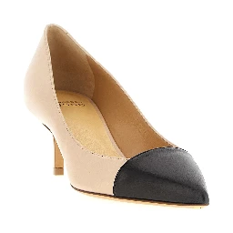 Multicolor Goatskin Mid Heel Pumps