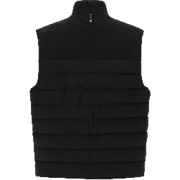 Black Nylon Sleeveless Jacket