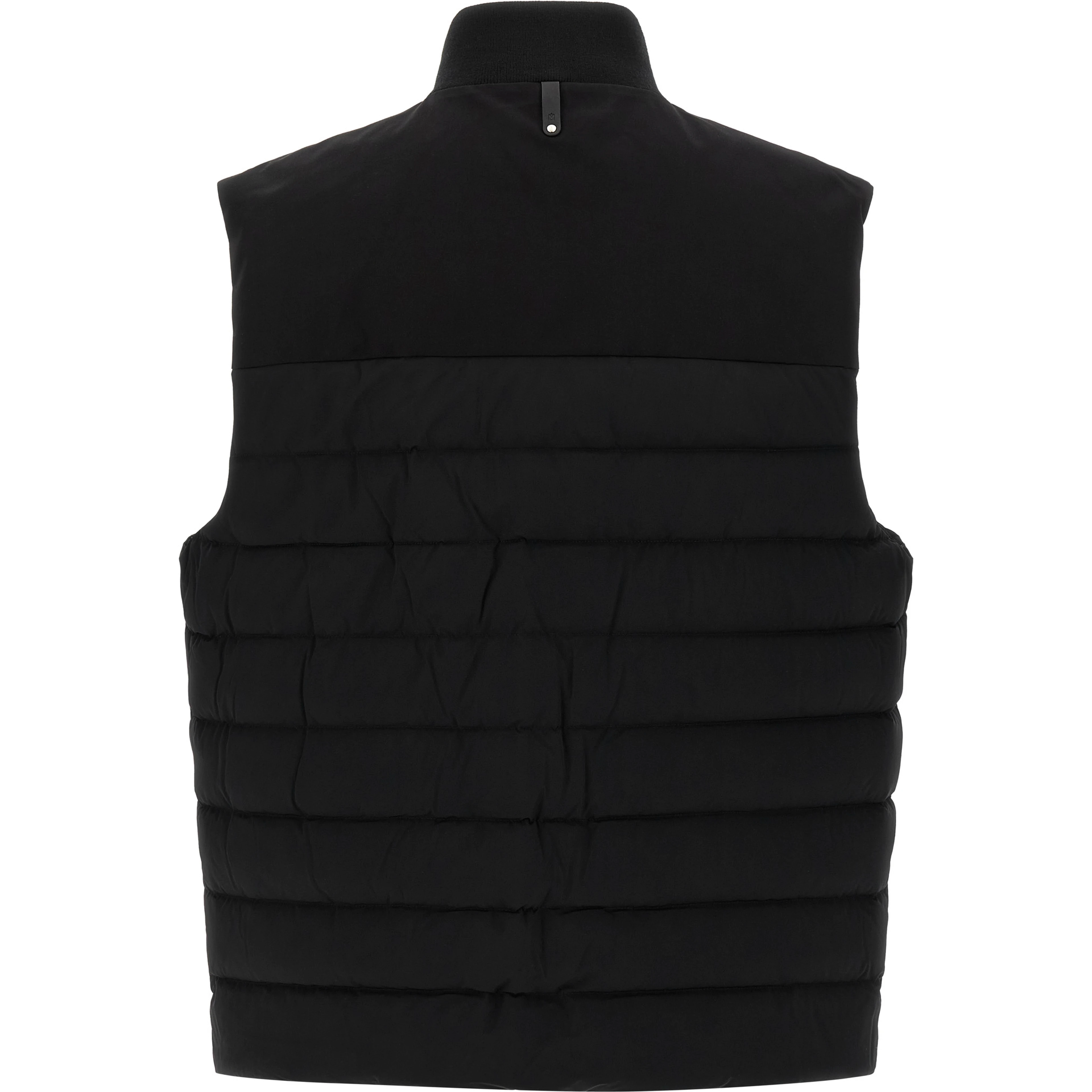 Black Nylon Sleeveless Jacket