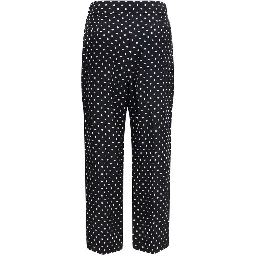 Black Silk Cropped Pants