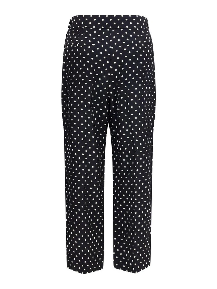 Black Silk Cropped Pants