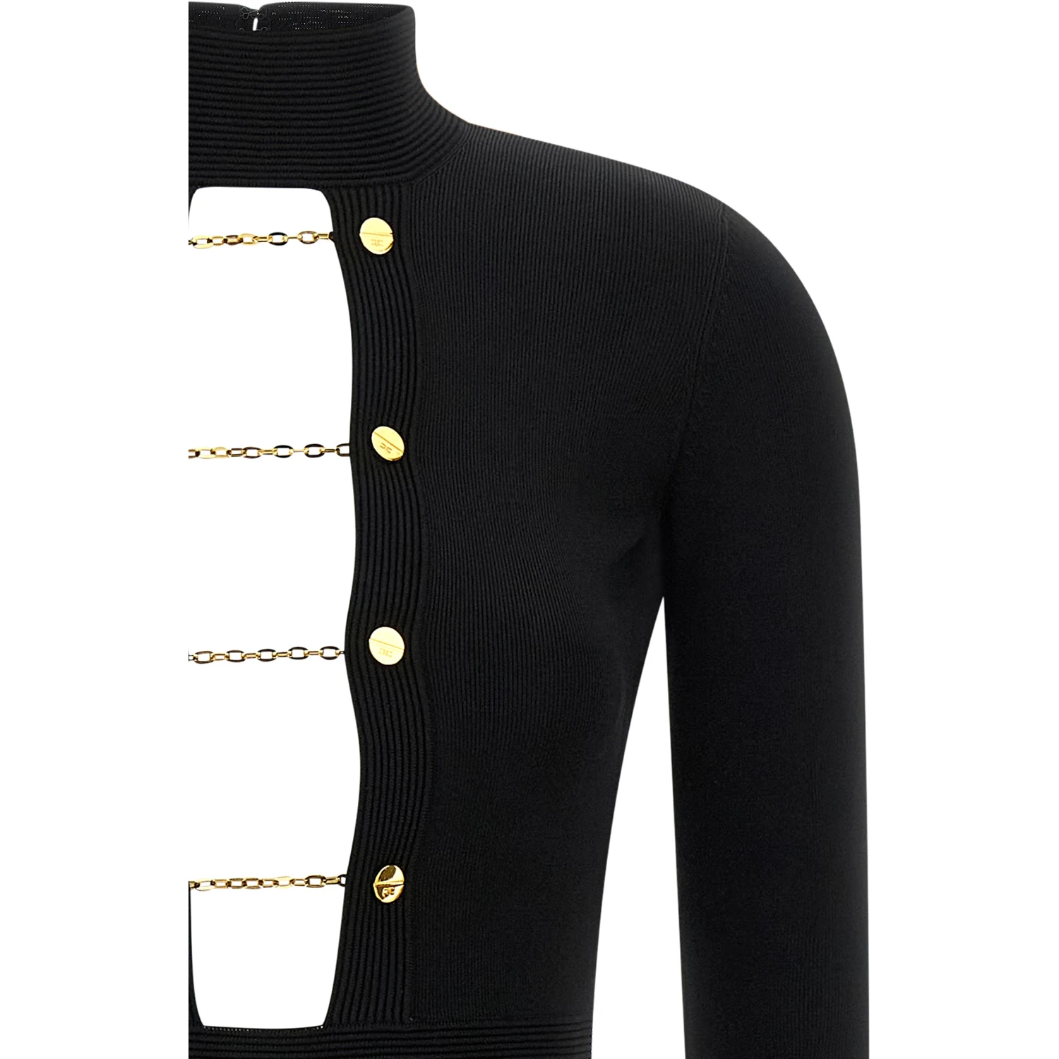 Black Viscose Long Dress
