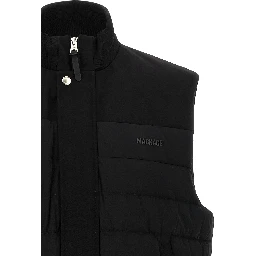 Black Nylon Sleeveless Jacket