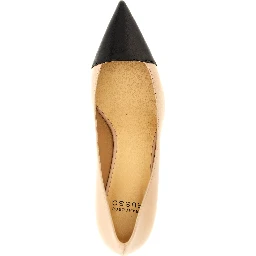 Multicolor Goatskin Mid Heel Pumps