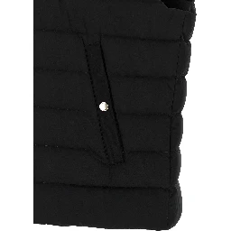 Black Nylon Sleeveless Jacket