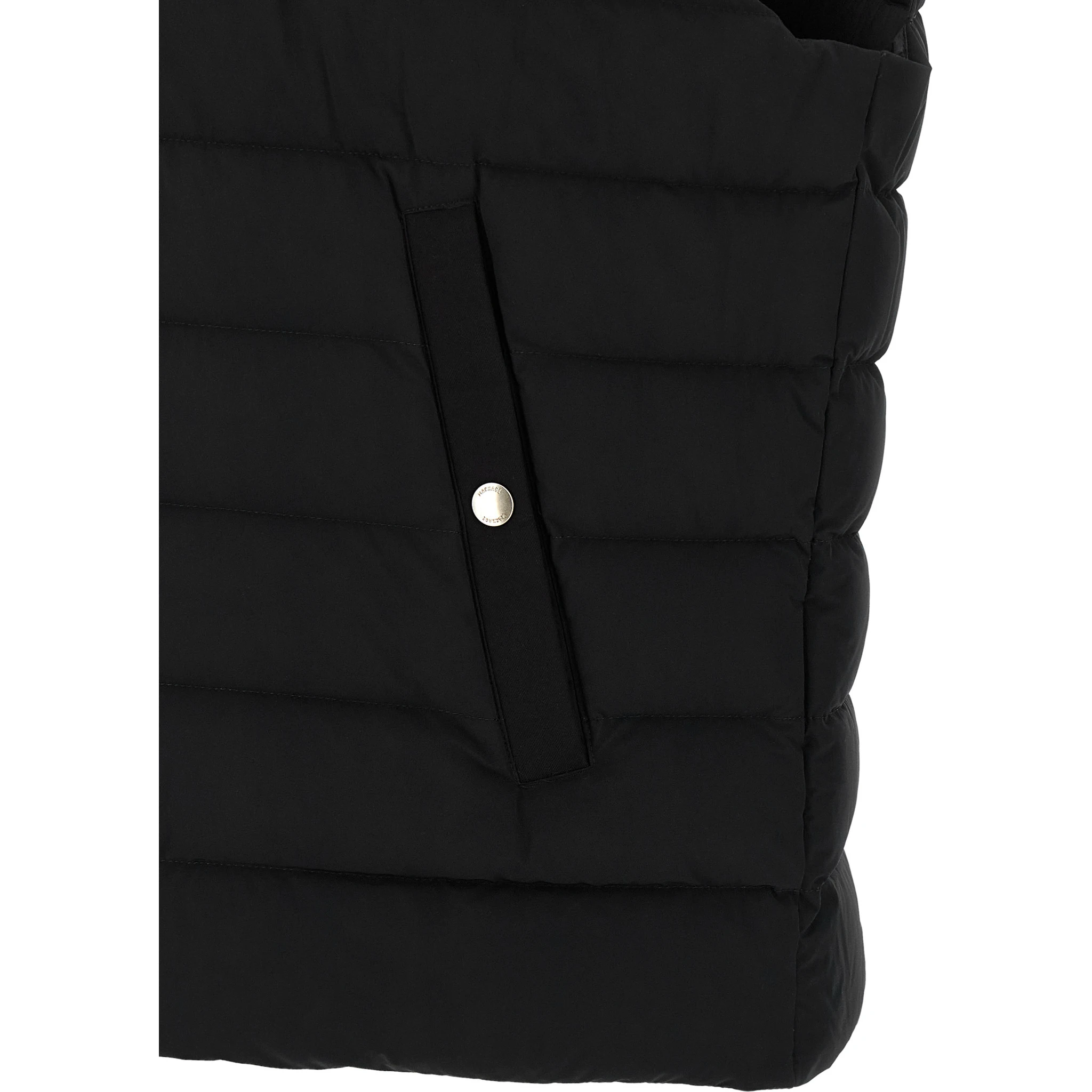 Black Nylon Sleeveless Jacket