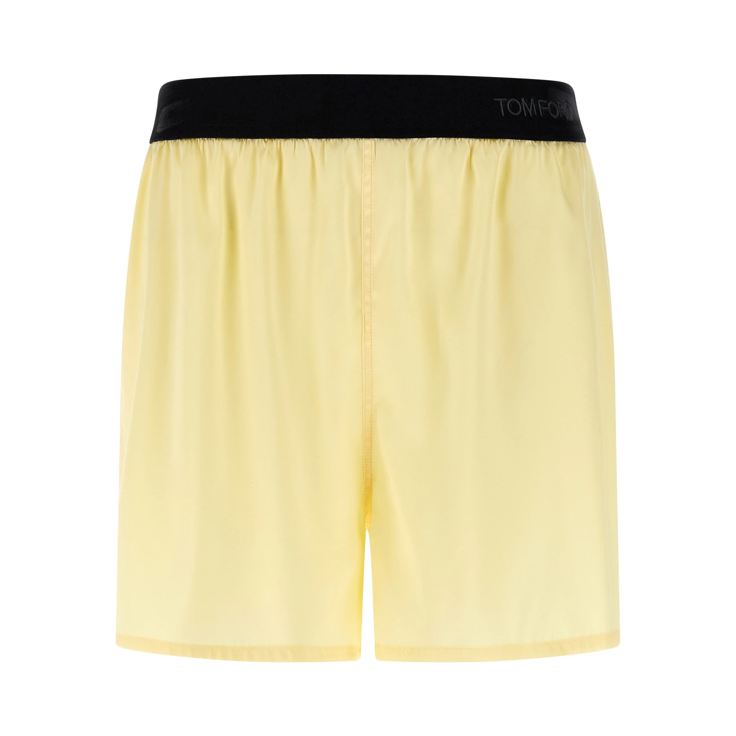 Bicolor Silk Bermuda Shorts