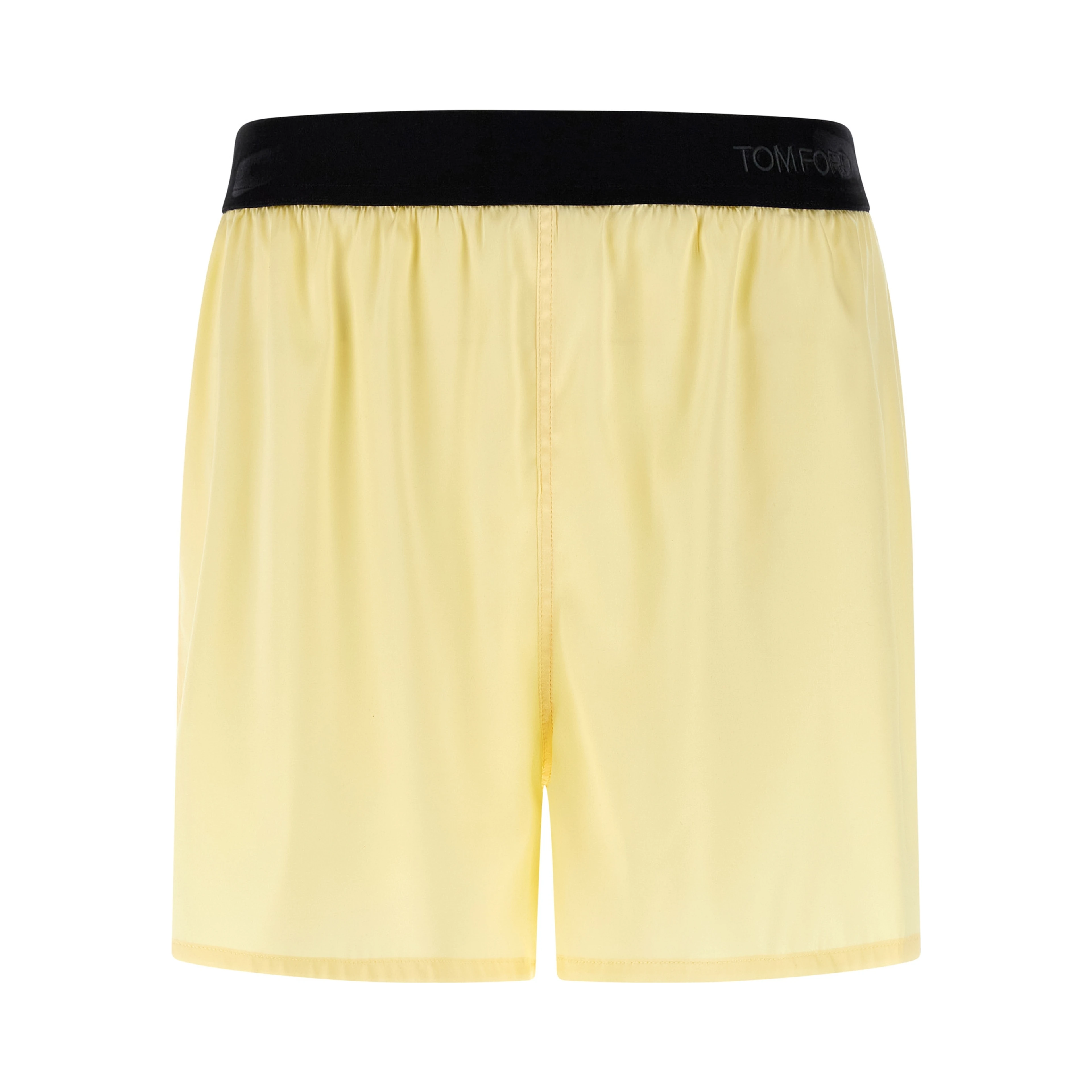 Bicolor Silk Bermuda Shorts