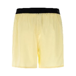 Bicolor Silk Bermuda Shorts
