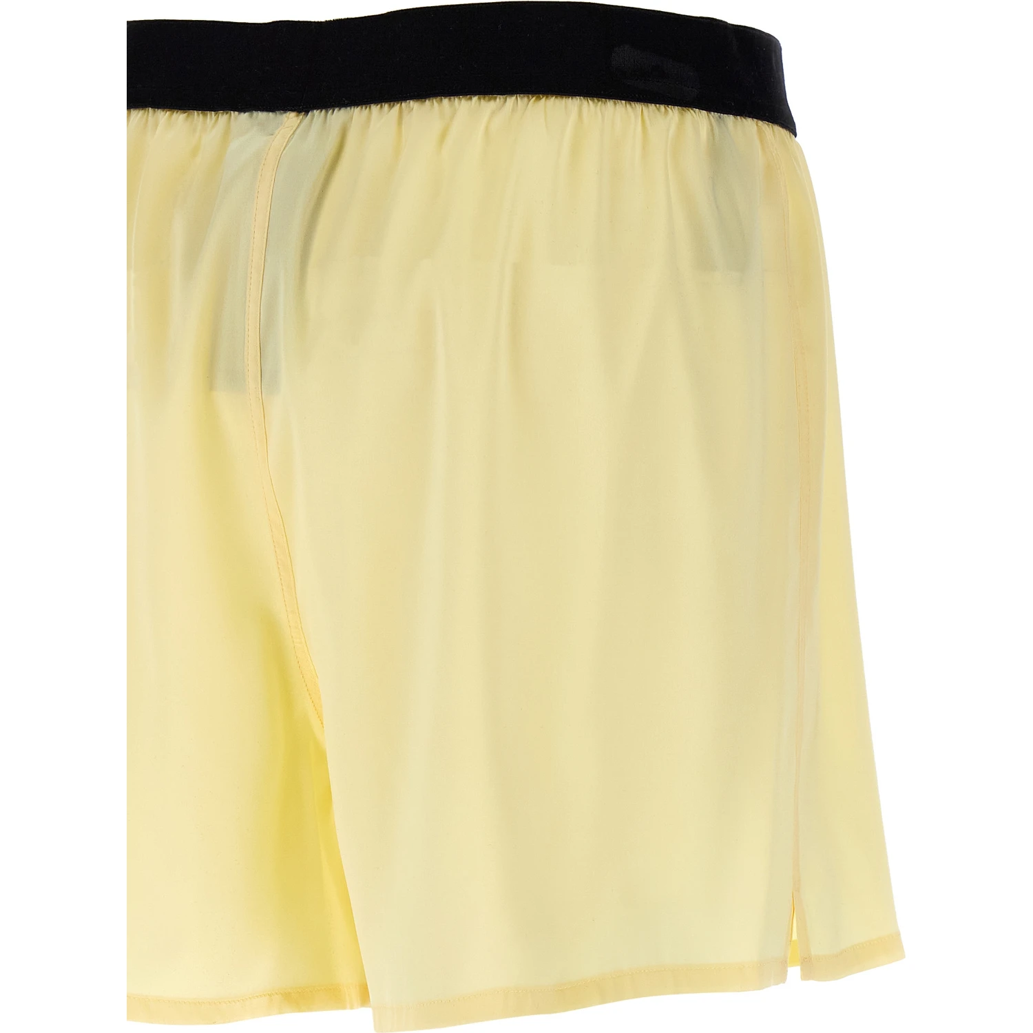 Bicolor Silk Bermuda Shorts