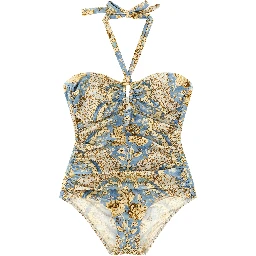 Blue Polyamide One-Piece Swimsuit