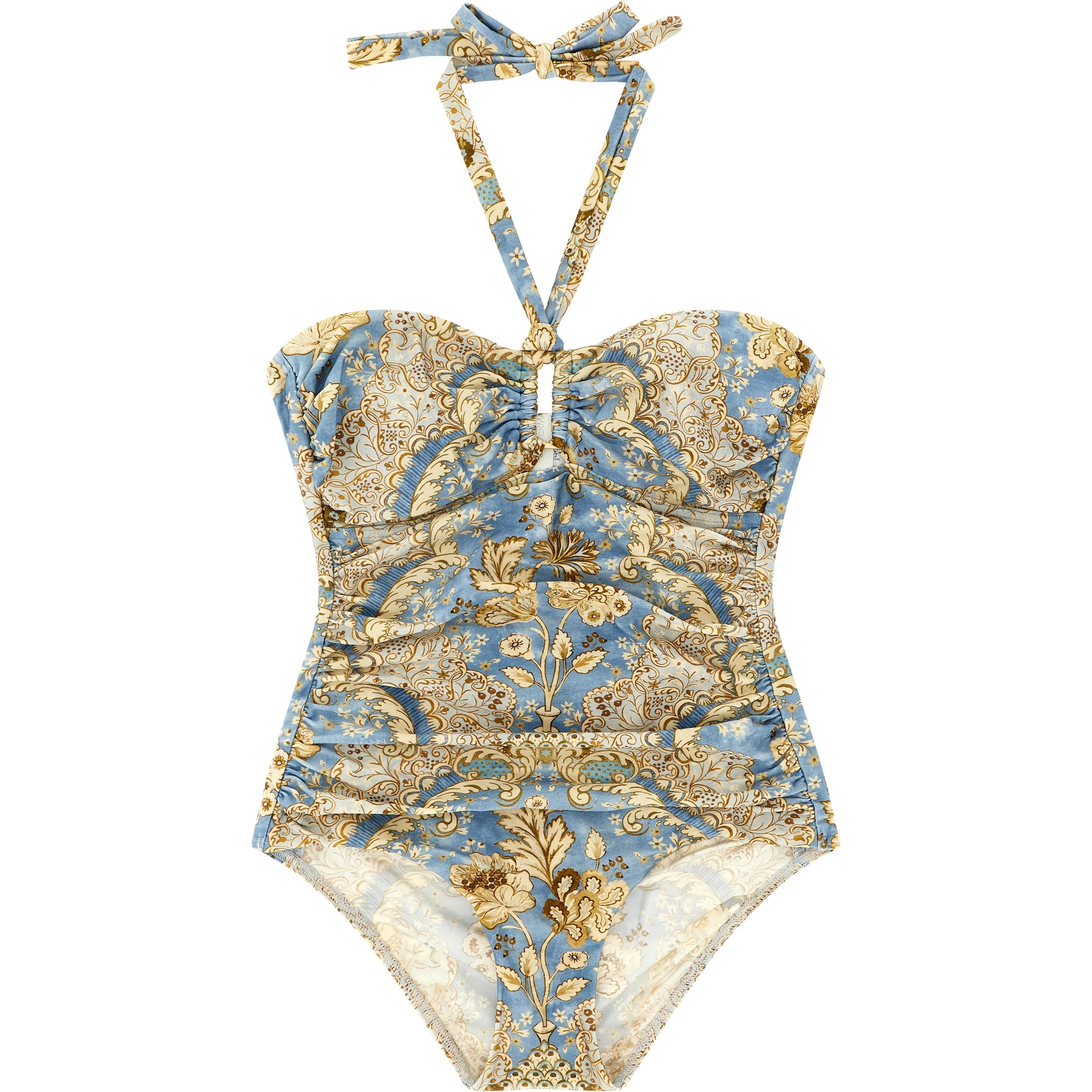 Blue Polyamide One-Piece Swimsuit