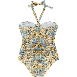 Blue Polyamide One-Piece Swimsuit