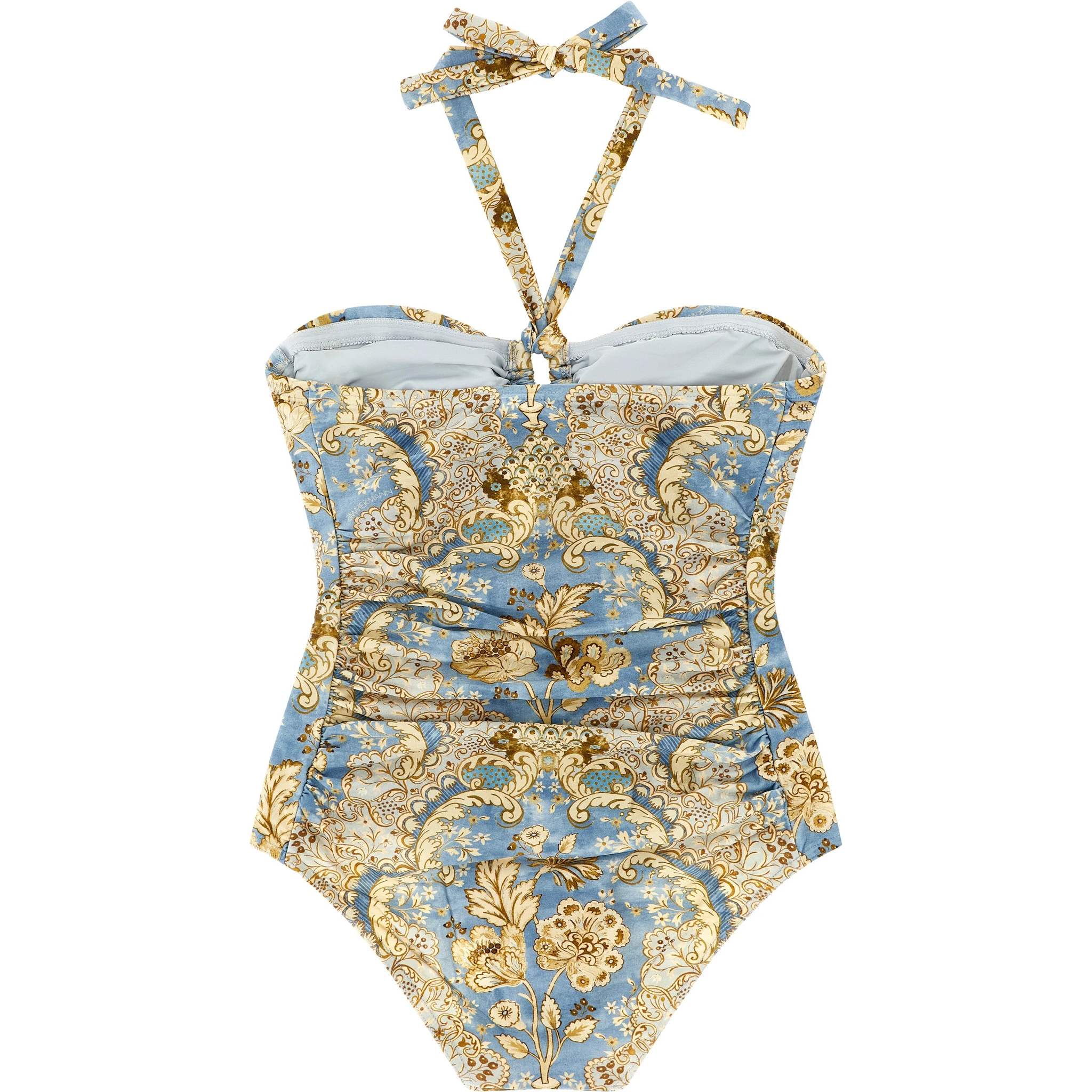 Blue Polyamide One-Piece Swimsuit