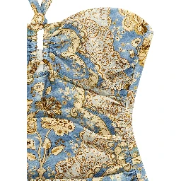 Blue Polyamide One-Piece Swimsuit