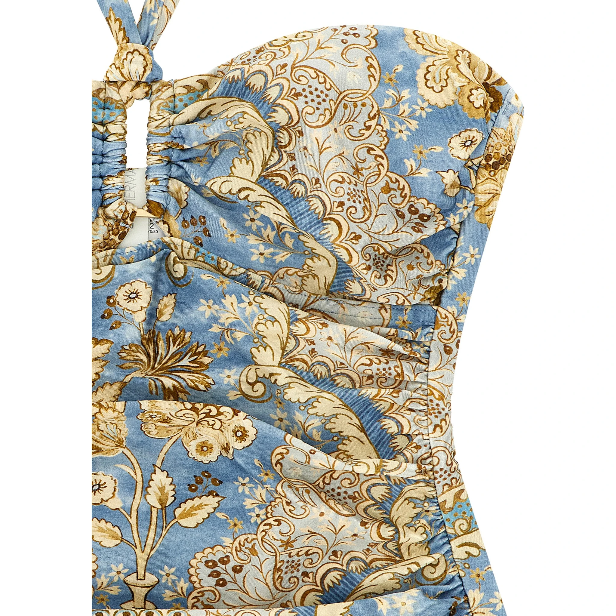 Blue Polyamide One-Piece Swimsuit