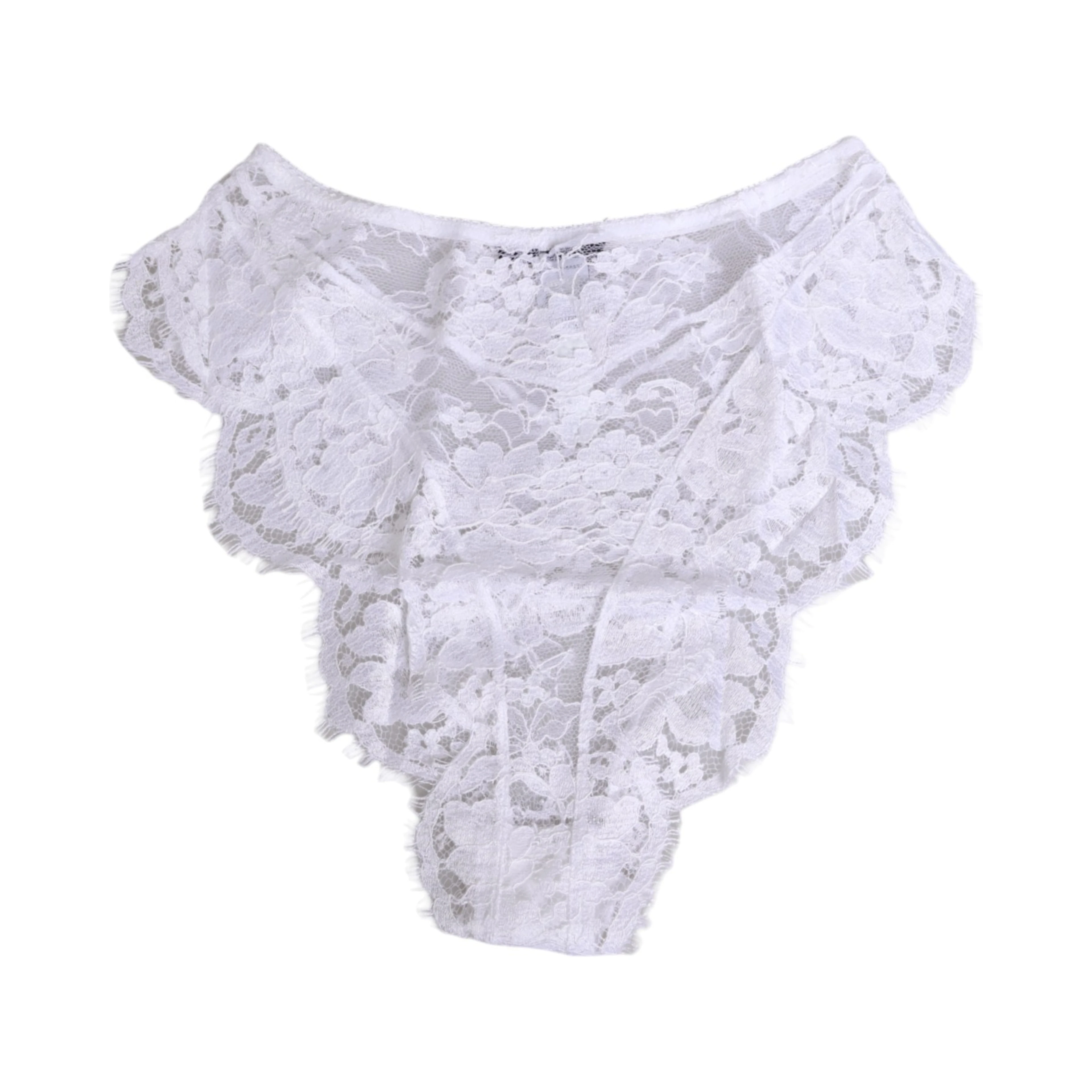 White Floral Lace Low Rise Panty Underwear