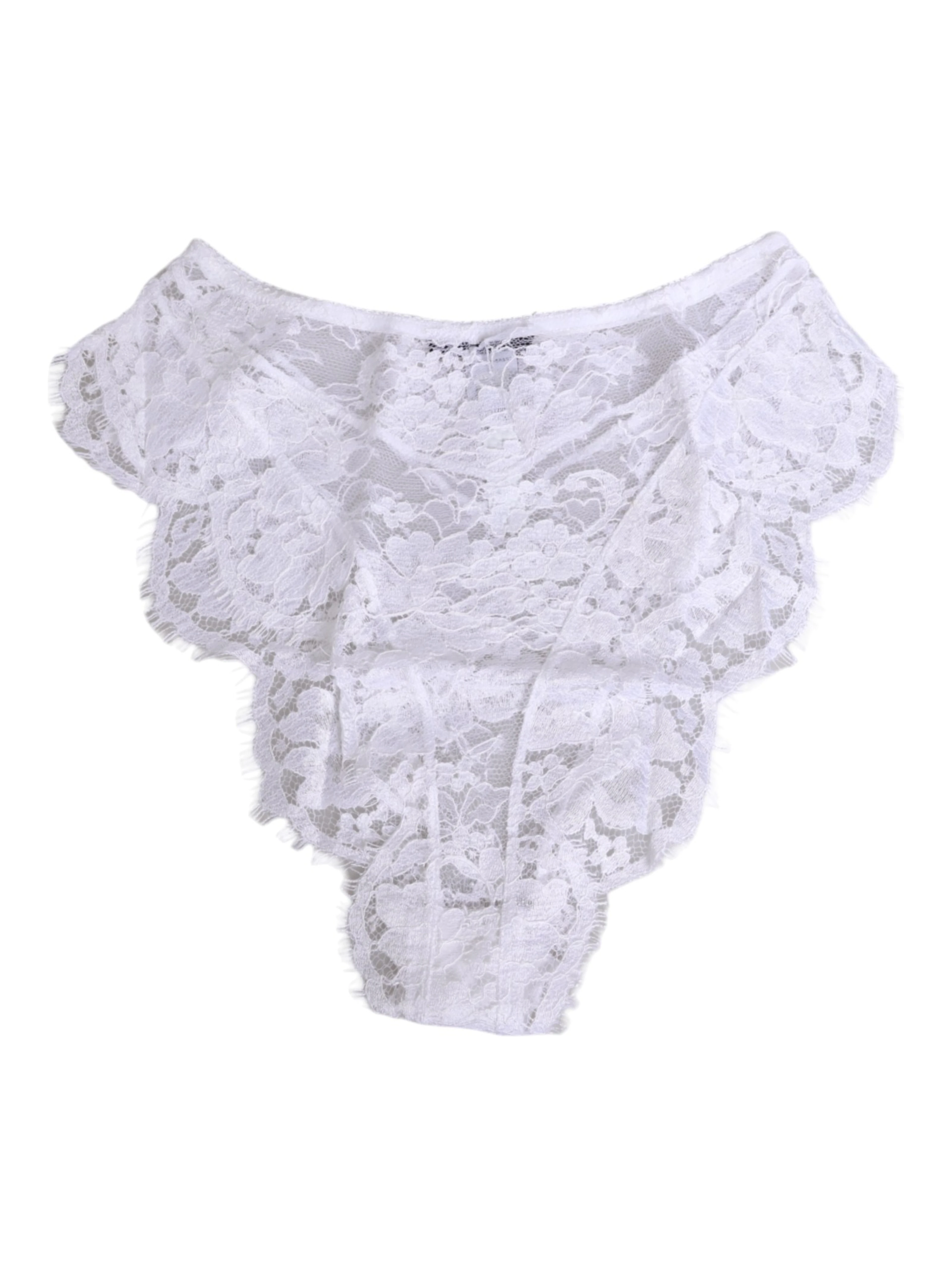 White Floral Lace Low Rise Panty Underwear