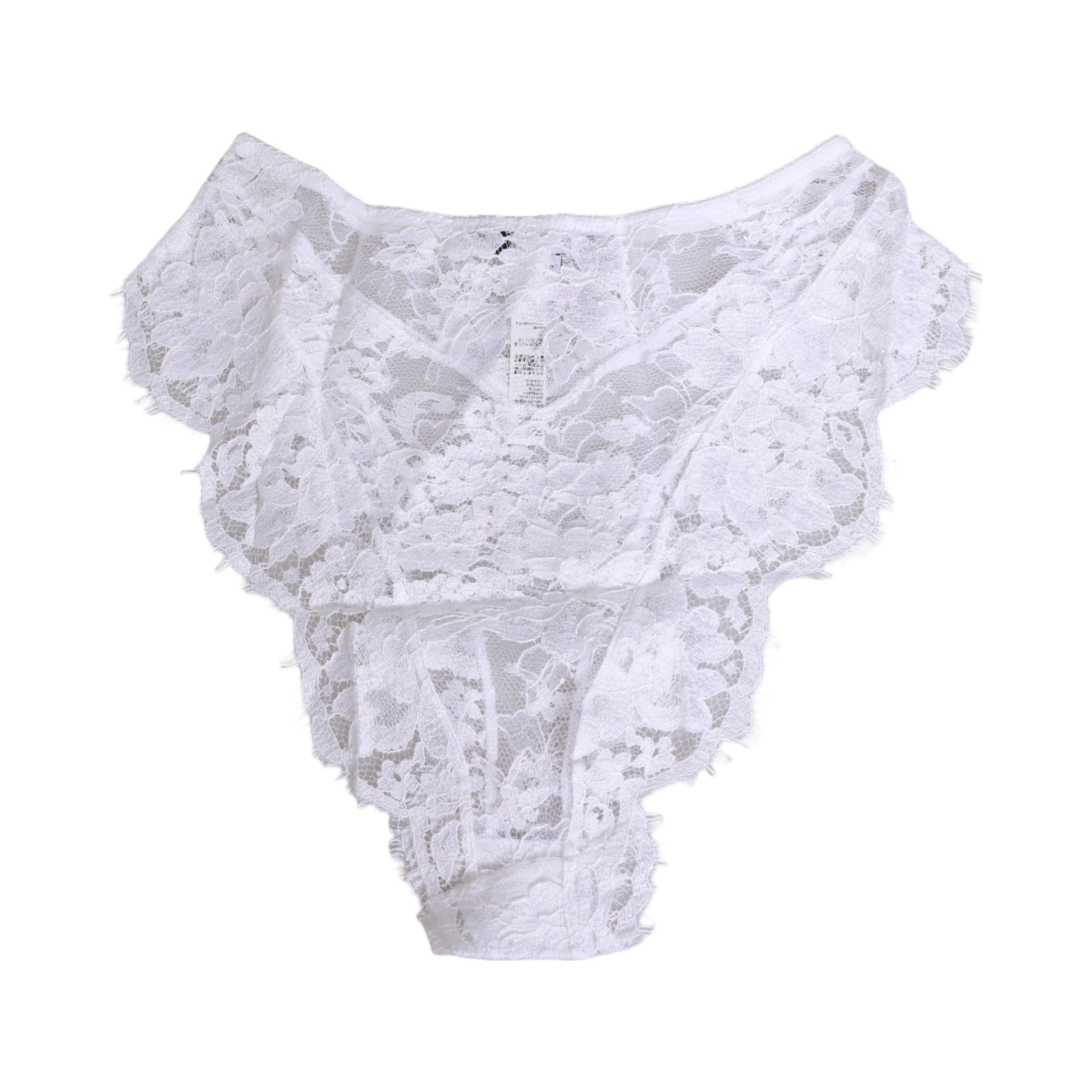 White Floral Lace Low Rise Panty Underwear