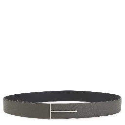 SOFT GRAIN LEATHER REVERSIBLE SLIM T BELT