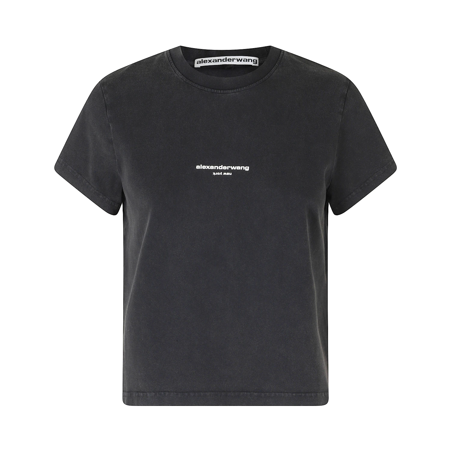 SHRUNKEN SS TEE W LOGO PRINT